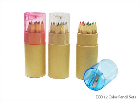 ECO 12 Color Pencil Sets + Sharpener