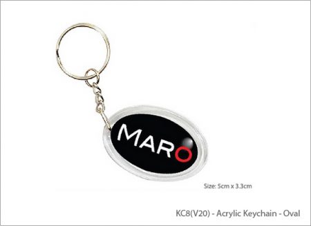 Oval Acrylic Keychain/Keyholder