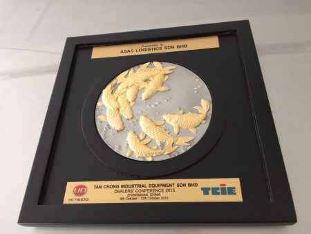 Gold Plated Pewter Plague-Gold Fish