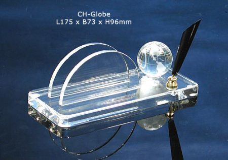 Acrylic Card Holder with Globe