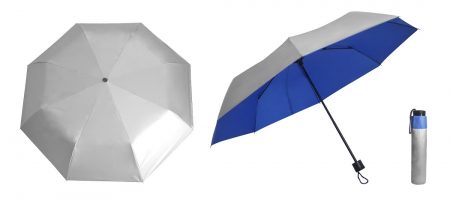 21-inch 3 fold umbrella-blue
