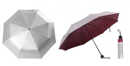 21-inch 3 fold umbrella-red