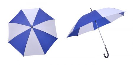 24-inch nylon taffeta umbrella-white and blue J Handle