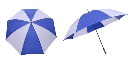 30" nylon taffeta umbrella-White /Blue