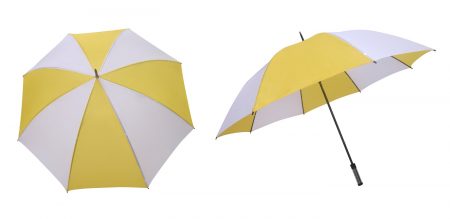 30" nylon taffeta umbrella-white & yellow