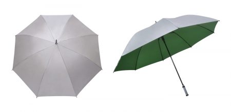 30" silver coated manual umbrella-green