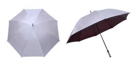 30" silver coated manual umbrella-maroon