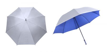 30" silver coated manual umbrella-royal blue