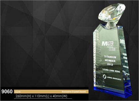 Crystal Plaque Diamond Award 9060