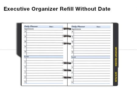 Executive Organizer Refill Without Date-07EOA5-R