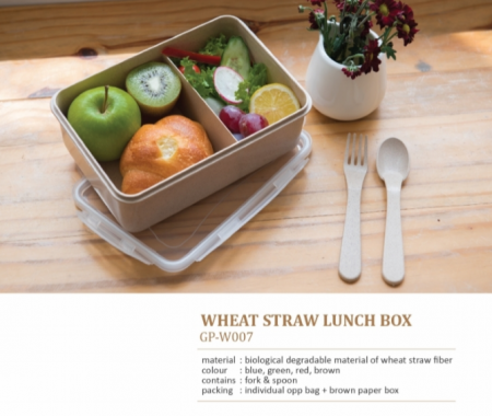 Wheat Straw Lunch Box (Rectangular)