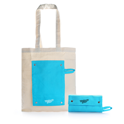 Foldable canvas tote bag