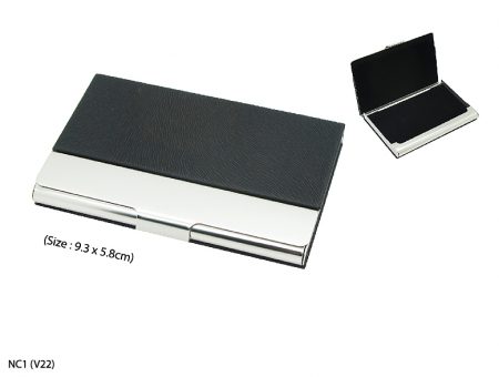 PU leather & Metal Name Card Holder