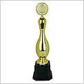 White Silver Bowling Trophy 6071