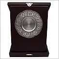 Wooden Box With Bunga Raya Pewter Plate 7235