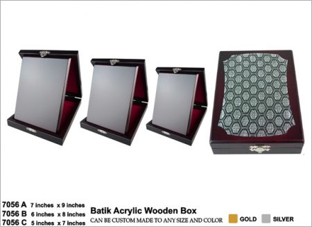 Batik Acrylic Wooden Box