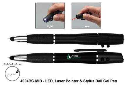 MIB - LED, Laser Pointer & stylus Ball Gel Pen