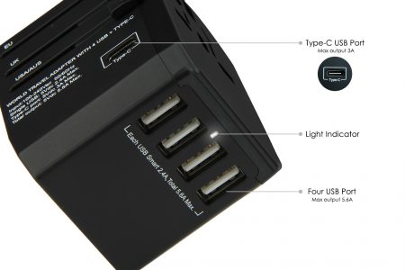 Travel Adapter with Type - C