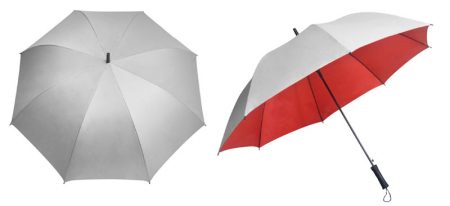 27” Silver Coated Auto Open Umbrella – Red Colour