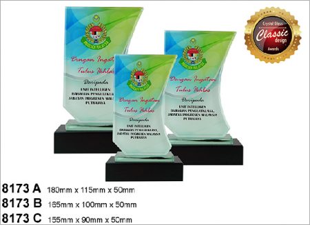 Crystal Glass Plaque 8173