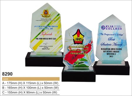 Crystal Glass Plaque 8290