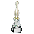 White Silver Bowling Trophy WS6033