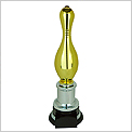 White Silver Bowling Trophy WS6068