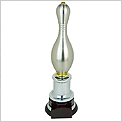 White Silver Bowling Trophy WS6069