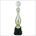 White silver  bowling trophy WS6070