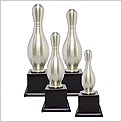 White Silver Bowling Trophy WS6034