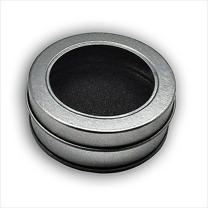small round tin box