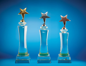 Crystal Plaque Star Award CACS917