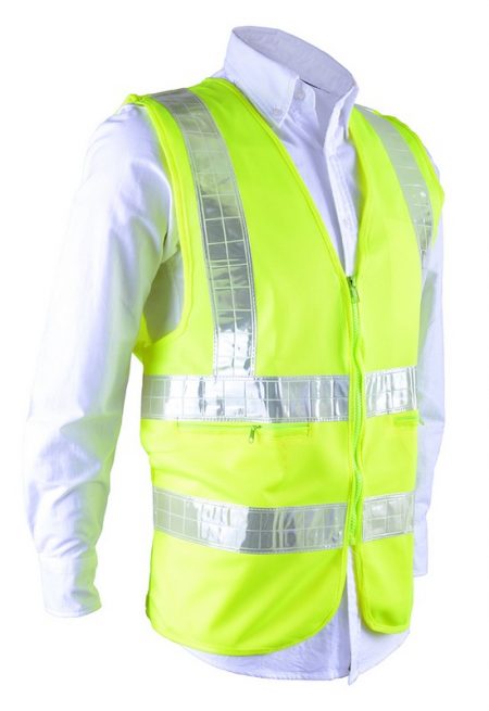 Safety Vest with Pocket -Fluorescent Yellow (Pocket)