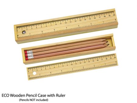Wooden Pencil Case with Ruler