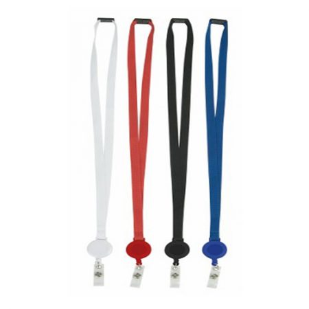 Lanyard with pull string and safety clip