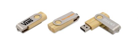 Wooden Swivel USB Flash Drive