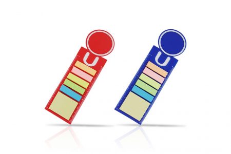 Bookmark with sticker note and ruler