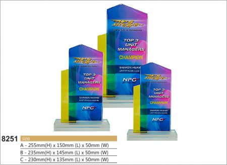 Crystal Glass Plaque 8251