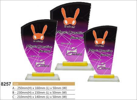 Crystal Glass Plaque 8257