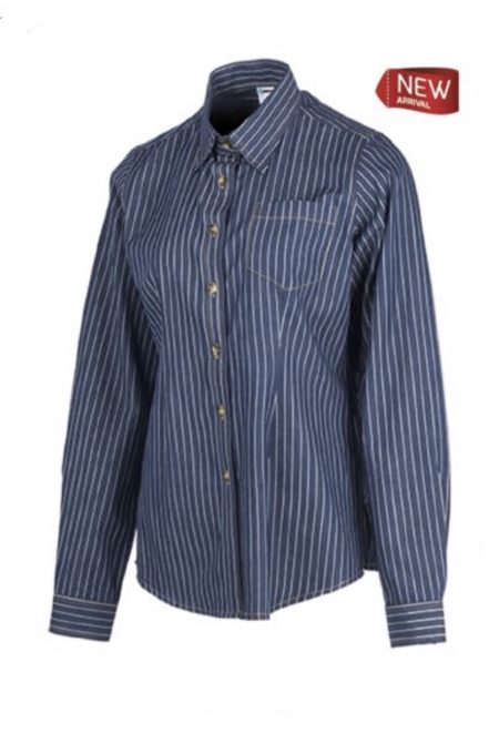 Fine Soft Denim (Female)-Navy/White Stripe