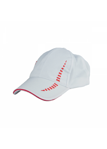 Oren Sport Polyester Cap White/ Red CP1800