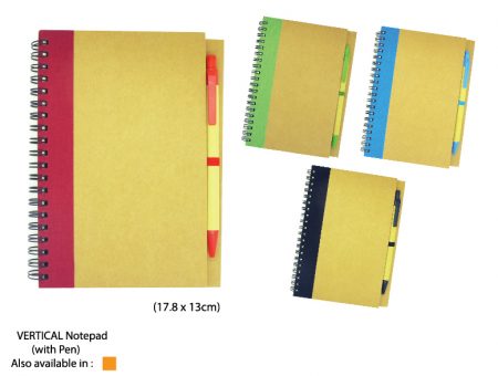 Vertical Notepad With Pen