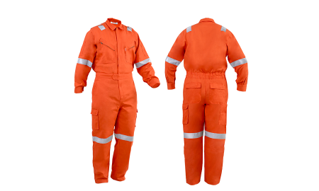 Coverall /Safety Jacket Suit with Reflector - Orange