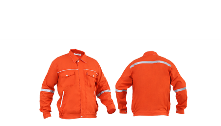 Work Jacket /Safety Jacket,100% Preshrunk Cotton With Reflector 190gsm-Orange