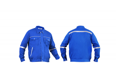 Safety Jacket 100% Pre-Shrunk Cotton with Reflector 190gsm Royal Blue