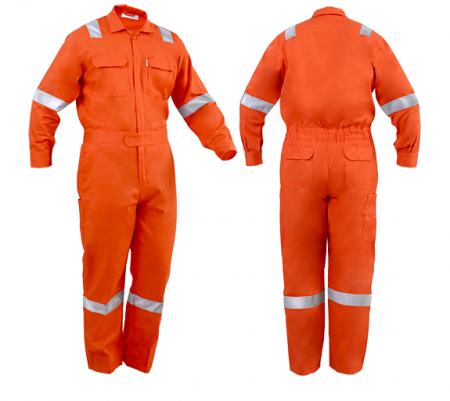 Coverall /Safety Jacket Suit with Reflector - Orange