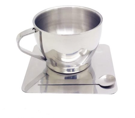 Stainless cup with Coaster