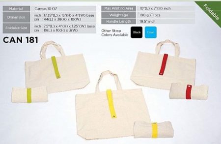 Foldable Canvas Bag-10oz.