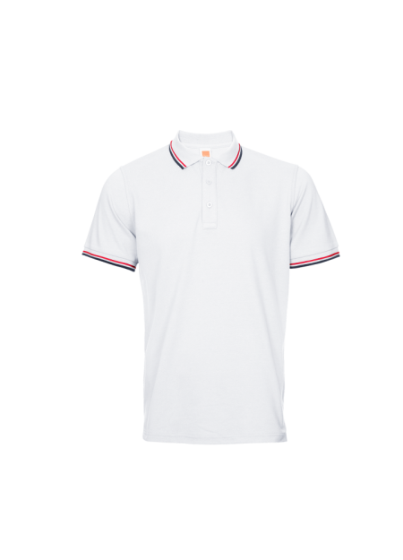 Honeycomb T-shirt OREN SPORT HC2400 230gsm - White/ Red/ Navy