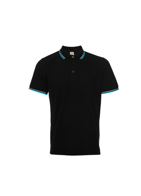 Honeycomb T-shirt OREN SPORT HC2402 230gsm - Black/ White/ Sea Blue